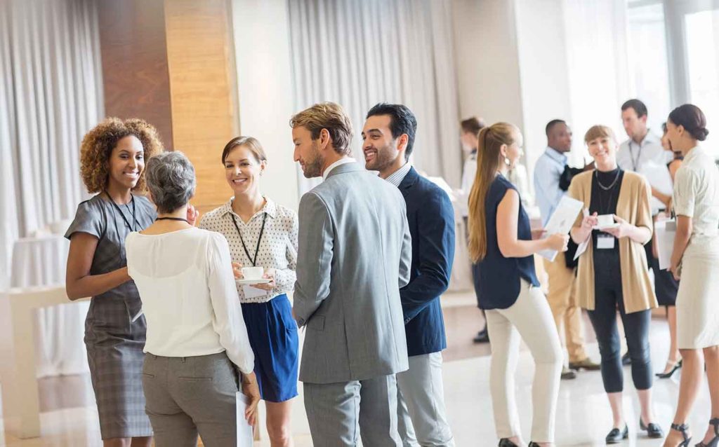 people gathering at an event