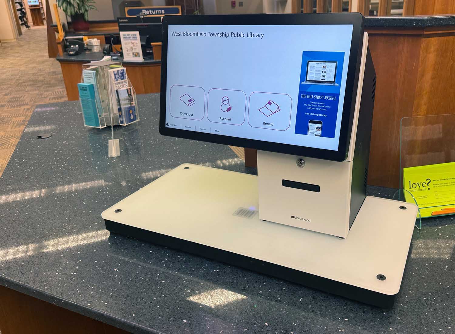 selfcheck 3000D West Bloomfield Township Public Library, MI