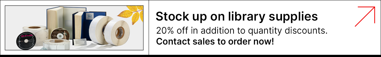 20% off library supplies